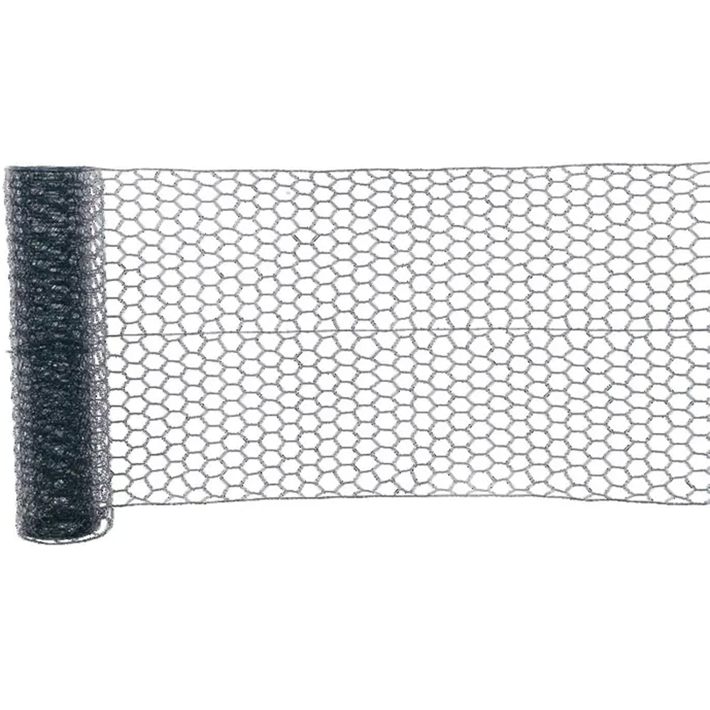 Plasa gard hexagonala BLOOMA Mo1, 10 x 1m, argintiu