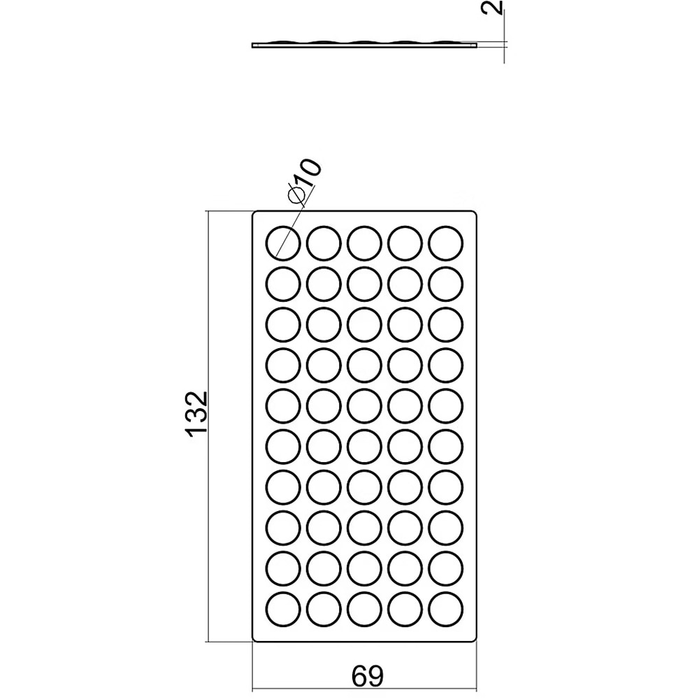 Opritor autoadeziv fronturi bucatarie GOODHOME, plastic, 10 mm, transparent, 100 bucati