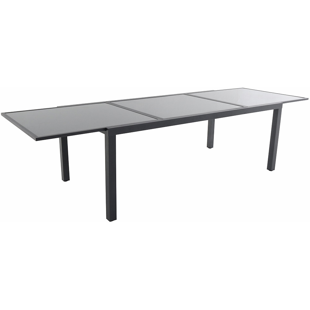 Masa terasa Dallas, aluminiu, 150 x 90 x 72 cm, gri