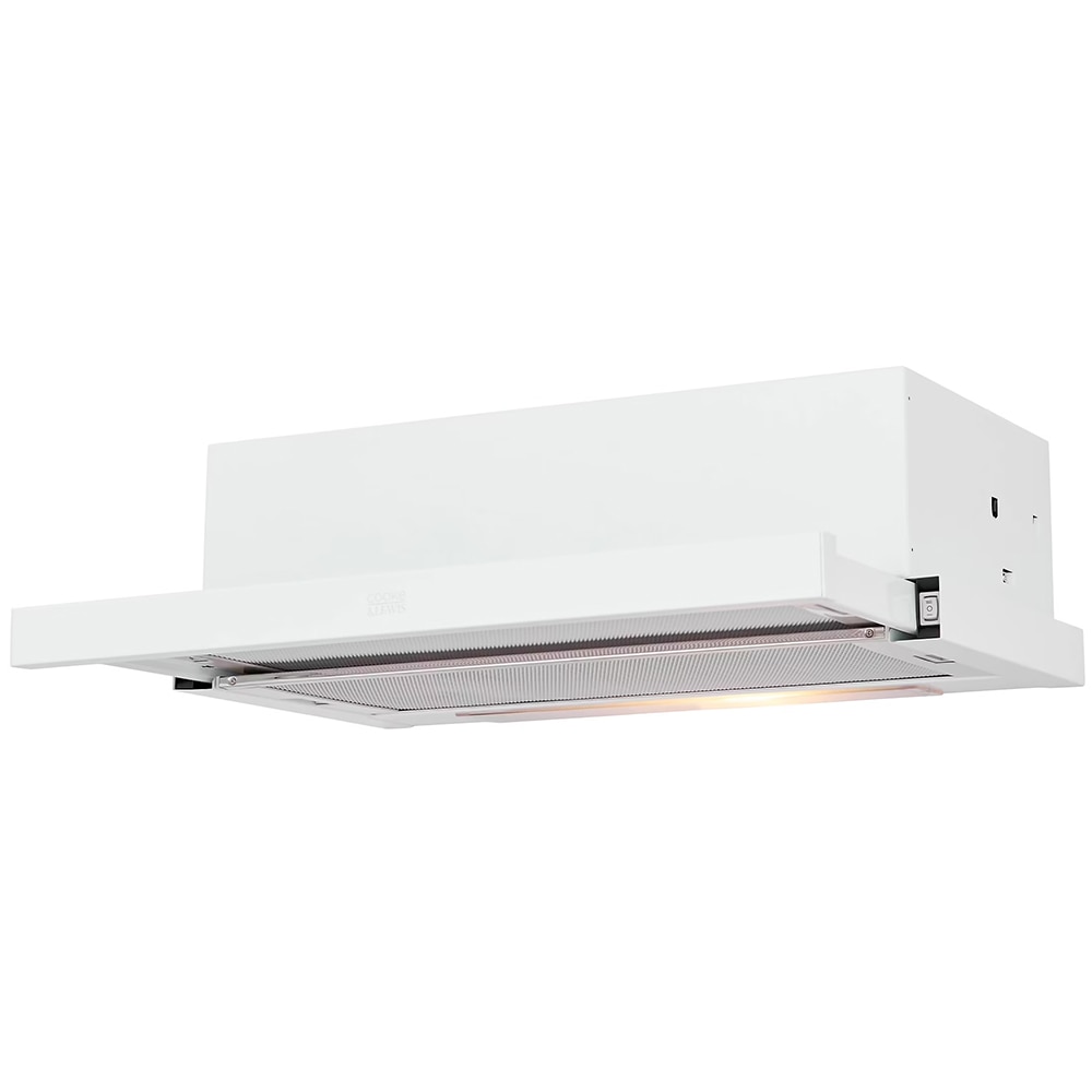 Hota incorporabila telescopica Cooke & Lewis CLTHW60, 1 motor, 366 m3/h, L 60 cm, alb