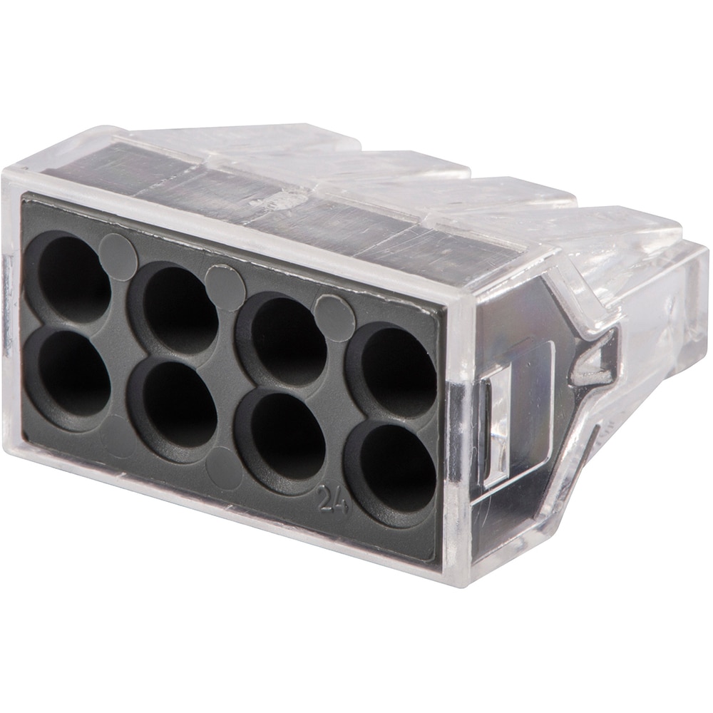 Conector cablu DIALL, 8 porturi, 24A, 15 bucati, gri