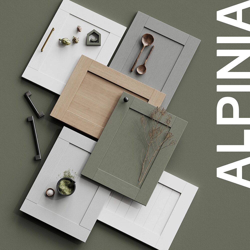 Cornisa GOODHOME Alpinia, 240 x 7.5 cm, stejar deschis mat