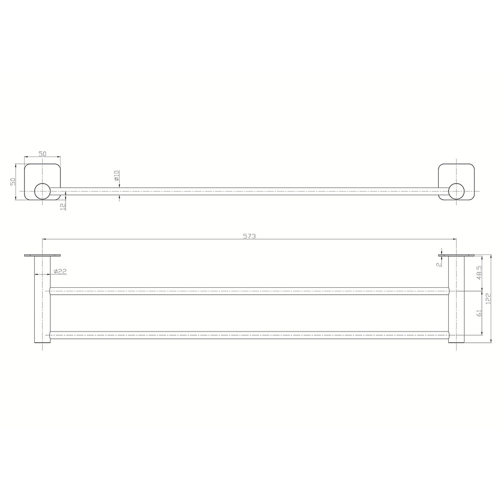 Suport prosop tip bara GOODHOME Koros, 62.3 cm, alb
