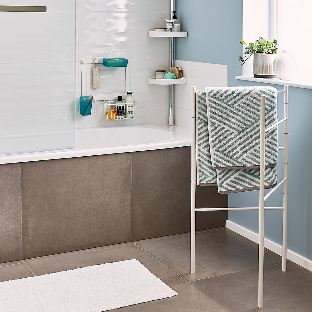 Bara pentru set de dus GOODHOME Koros, cu cosuri din plastic, 130-280 cm, argintiu-alb