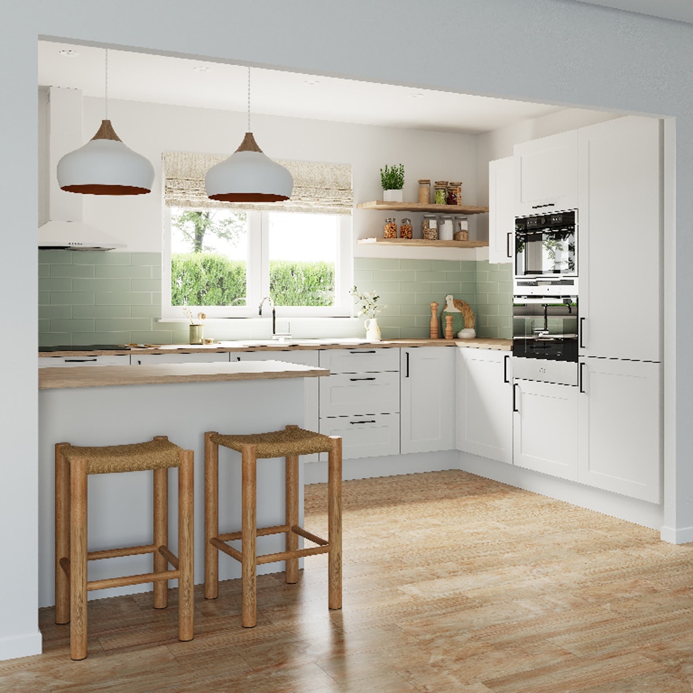 Front pliabil cu 2 sertare GOODHOME Artemisia, MDF, 80 cm, alb