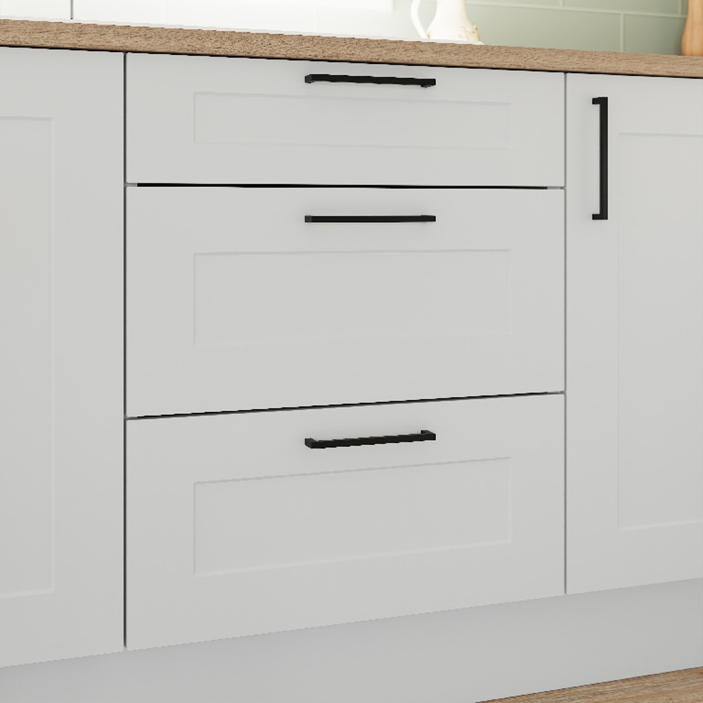 Front usa cu 3 sertare GOODHOME Artemisia, MDF, 59.7 x 71.5 x 1.8 cm, alb mat