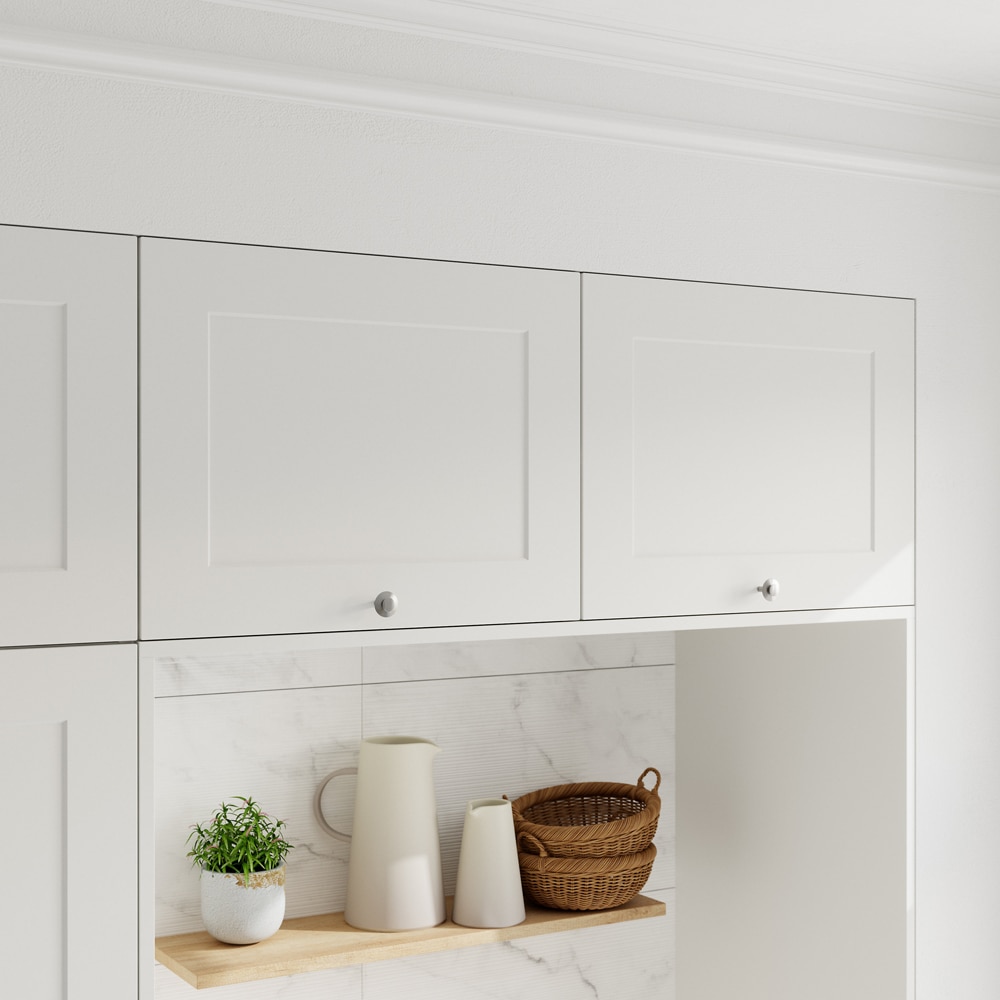 Front usa GOODHOME Artemisia, MDF, 59.7 x 5.8 x 1.8 cm, alb