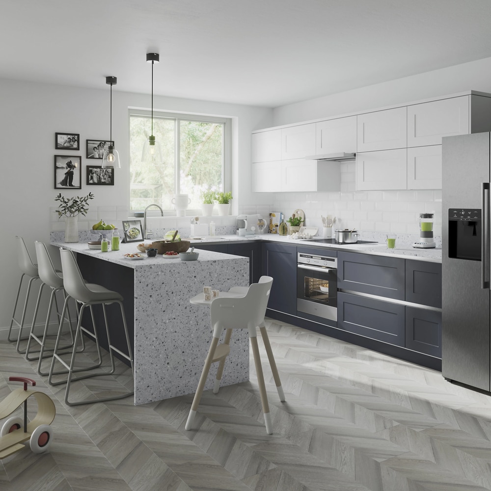 Front usa GOODHOME Artemisia, MDF, 59.7 x 5.8 x 1.8 cm, alb