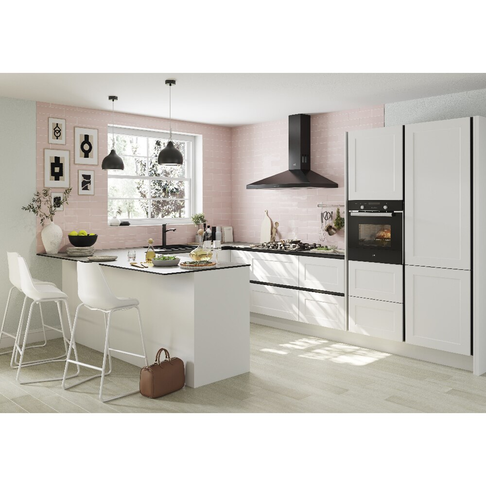 Front usa si sertar GOODHOME Artemisia, MDF, 49.7 x 71.5 x 1.8 cm, alb