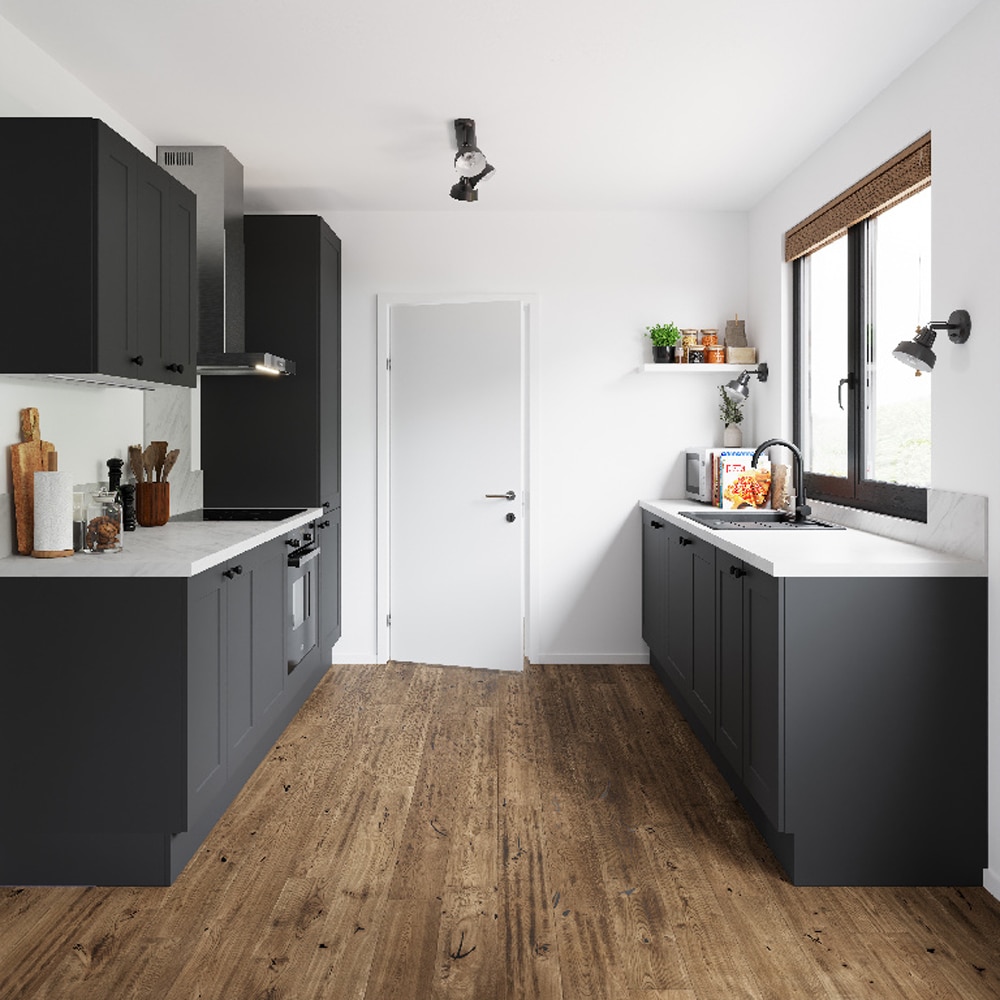 Front usa sertar GOODHOME Artemisia, MDF, 59.7 x 71.5 x 1.8 cm, gri, mat