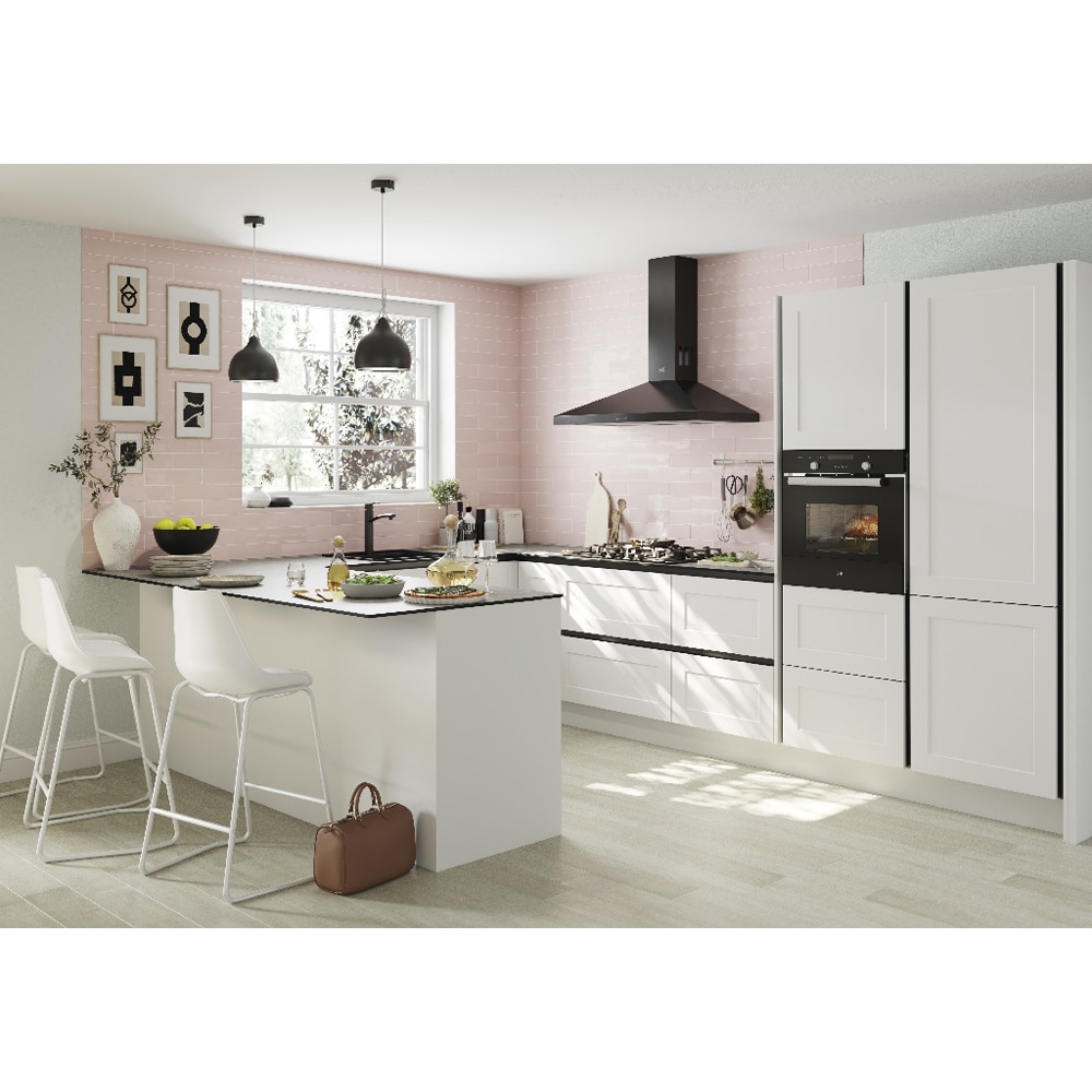 Front usa GOODHOME Artemisia, MDF, 49.7 x 71.5 x 1.8 cm, alb mat