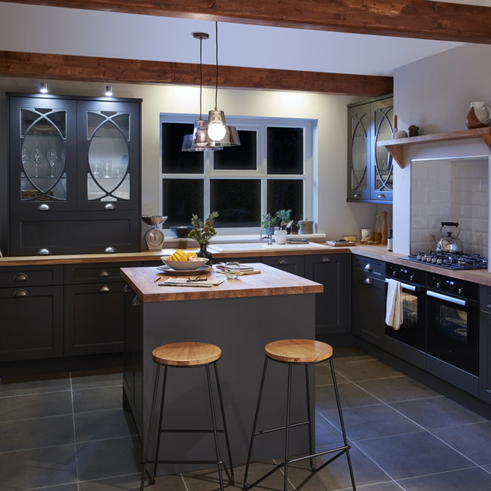 Front usa GOODHOME Artemisia, MDF, 49.7 x 71.5 x 1.8 cm, gri mat