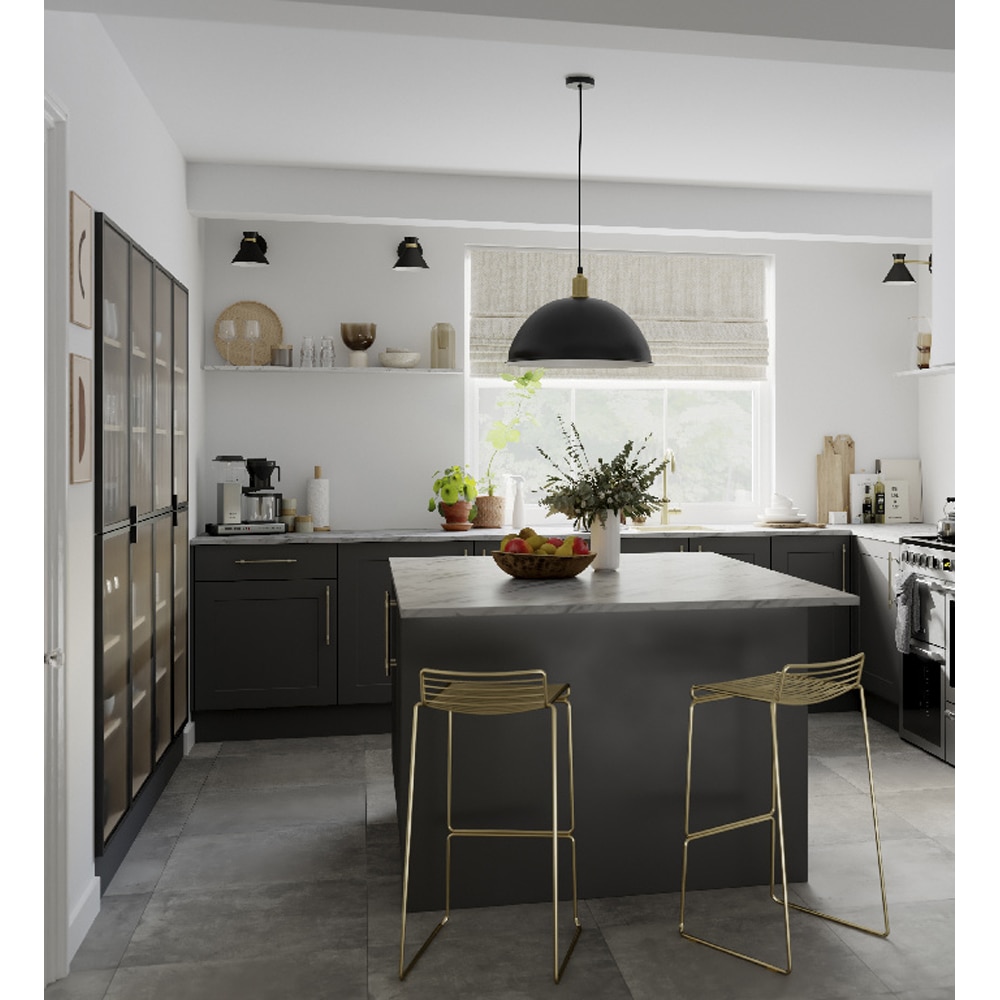 Front usa GOODHOME Artemisia, MDF, 49.7 x 71.5 x 1.8 cm, gri mat