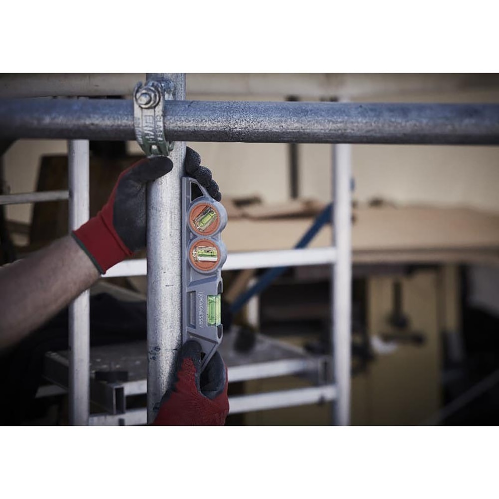 Nivela magnetica MAGNUSSON, 3 unghiuri, 25 cm, gri