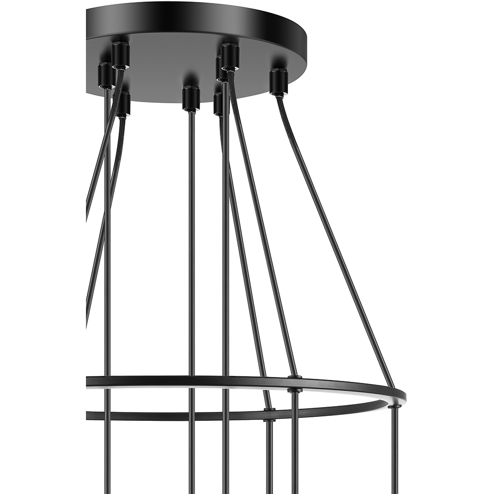 Pendul cu 9 becuri GOODHOME Lognes, E27, 28W, IP20, negru