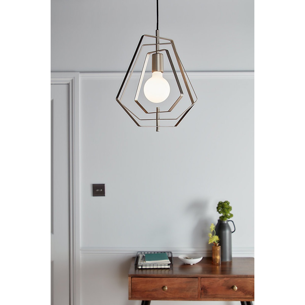 Pendul GOODHOME Nedoki, E27, 42W, argintiu