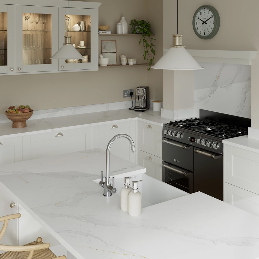 Front usa GOODHOME Alpinia, MDF, 49.7 x 35.6 x 1.8 cm, alb