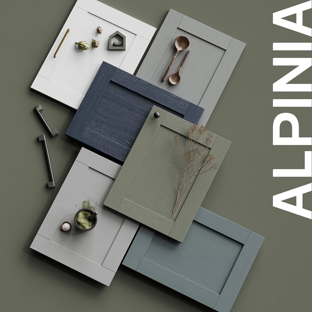 Front usa GOODHOME Alpinia, MDF, 49.7 x 35.6 x 1.8 cm, alb