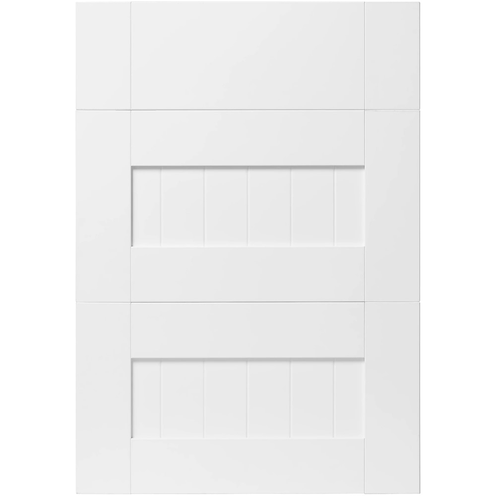 Front usa cu 3 sertare GOODHOME Alpinia, PAL,MDF, 49.7 x 71.5 x 1.8 cm, Alb
