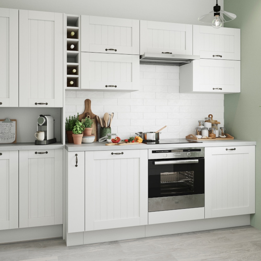 Front usa GOODHOME Alpinia, MDF, 70:30, 60 cm, alb mat