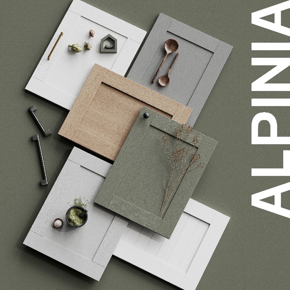 Front usa GOODHOME Alpinia, MDF, 70:30, 60 cm, alb mat