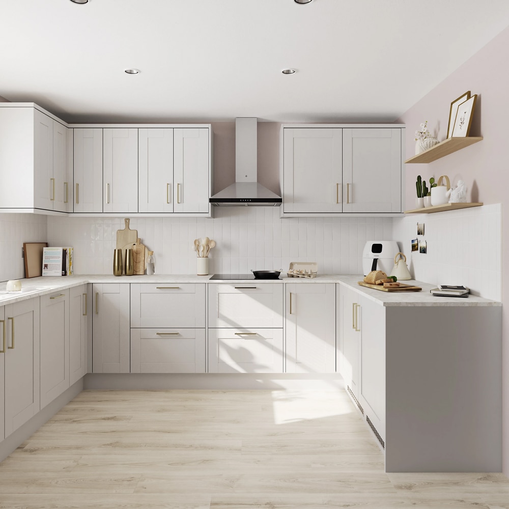 Front usa GOODHOME Alpinia, MDF, 59.7 x 128.7 x 1.8 cm, gri
