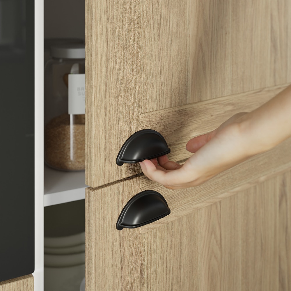 Front usa GOODHOME Alpinia, MDF, 70:30, 60 cm, maro, finisaj stejar