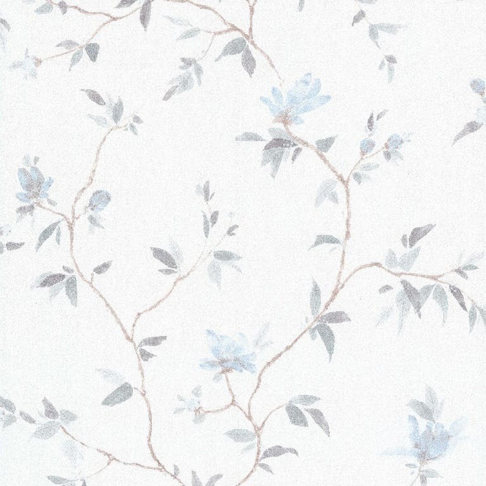 Tapet GOODHOME Mugga, vinil, 0.53 x 10 m, alb-albastru