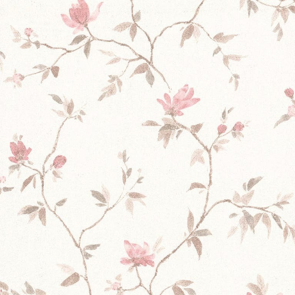 Tapet GOODHOME Mugga, vinil, 0.53 x 10 m, alb-roz