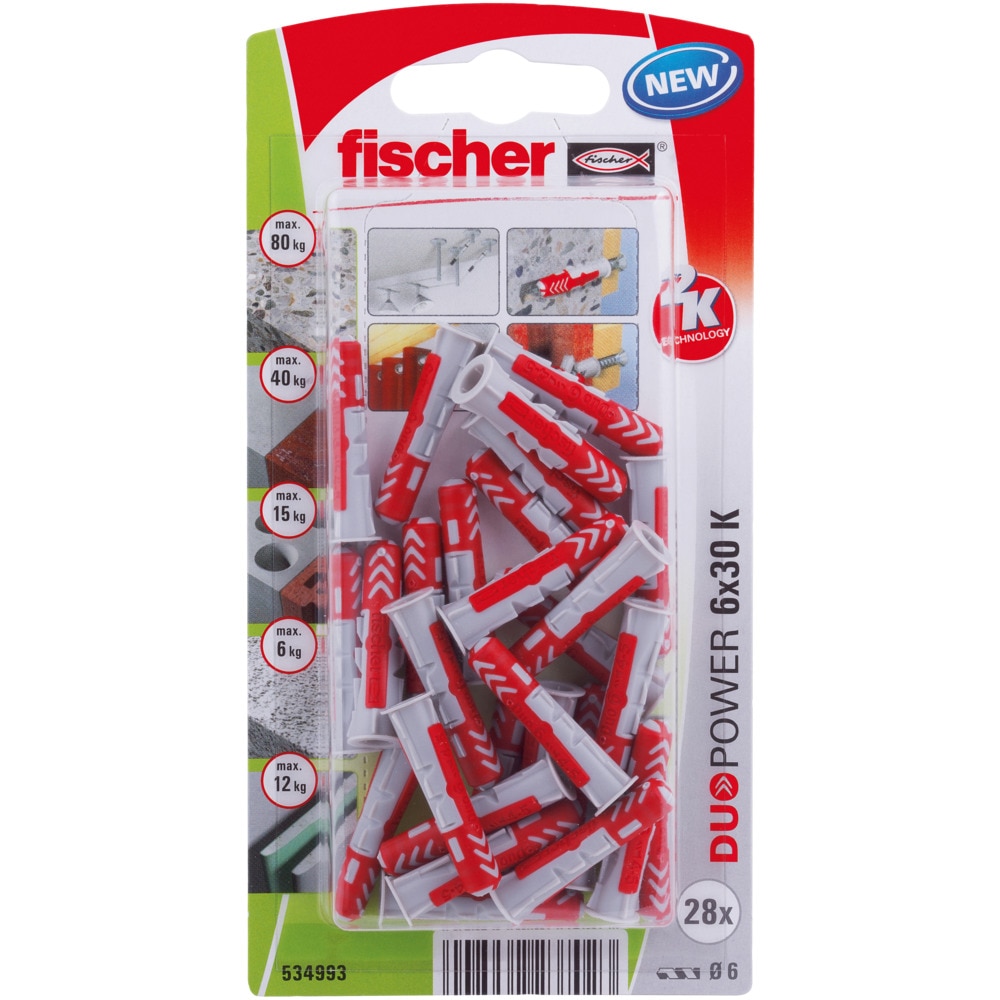 Set de 28 dibluri duopower 6 x 30  Fischer