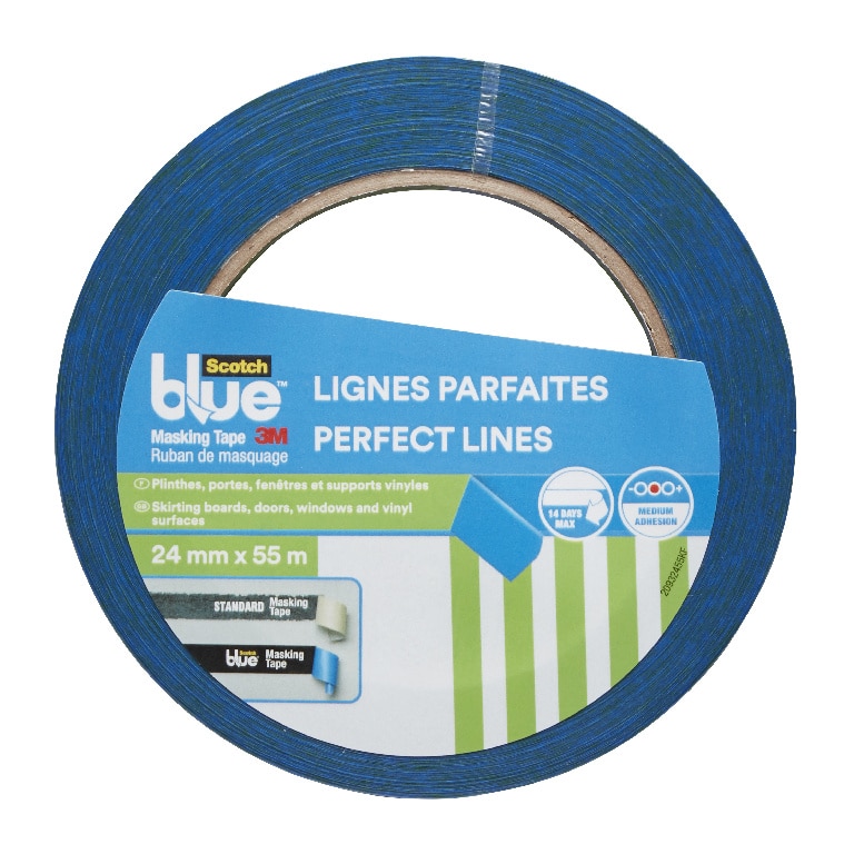Scotch banda mascare, albastru, 55 m x 24 mm Perfect Line