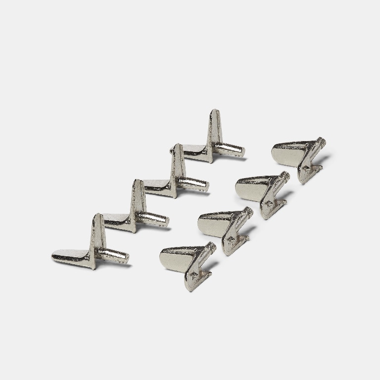 Suport pentru rafturi Cicely GOODHOME, otel, argintiu, 8 buc