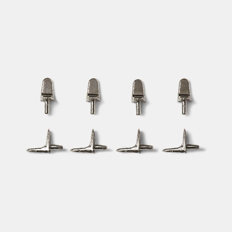 Suport pentru rafturi Cicely GOODHOME, otel, argintiu, 8 buc