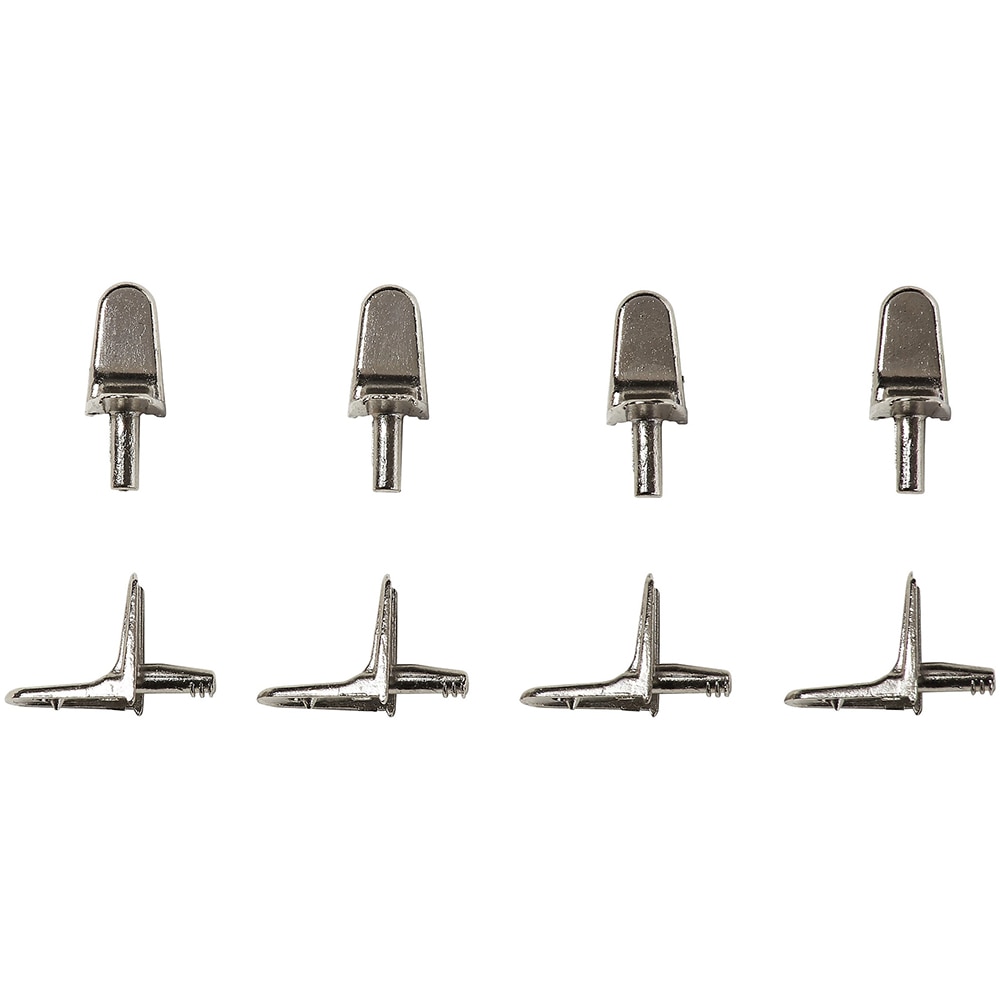 Suport pentru rafturi Cicely GOODHOME, otel, argintiu, 8 buc