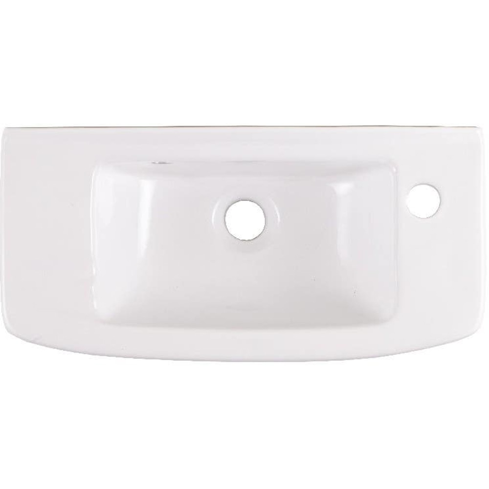 Lavoar baie GOODHOME Musi, ceramica, montare pe perete, 51.5 x 24.8 cm, alb lucios