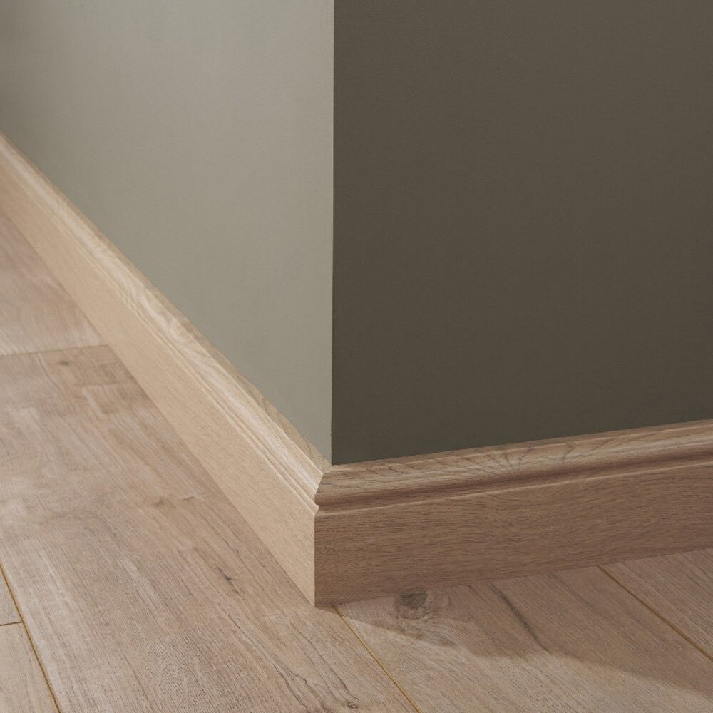 Plinta parchet GOODHOME Decor 130, MDF, 220 x 9 x 1.9 cm, stejar