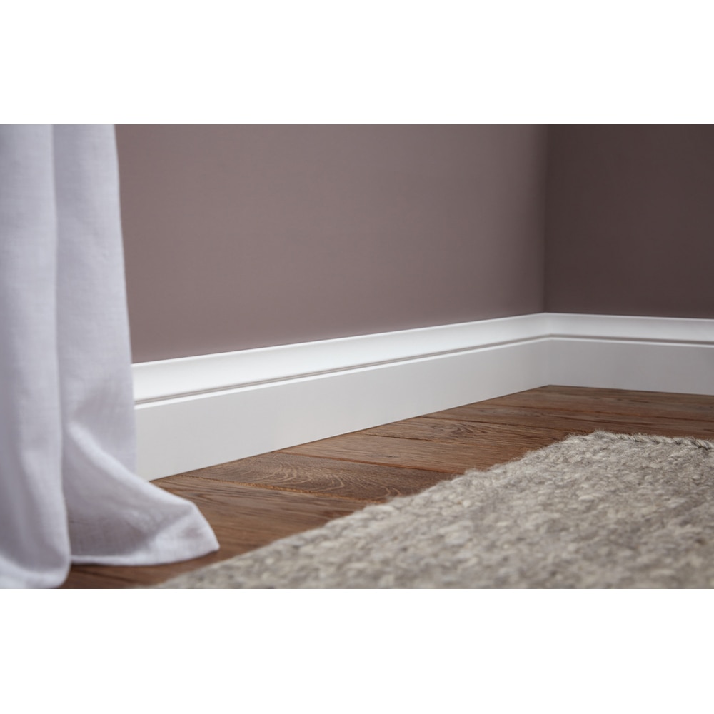 Plinta parchet GOODHOME, MDF, 220 x 10 x 1.9 cm, alb