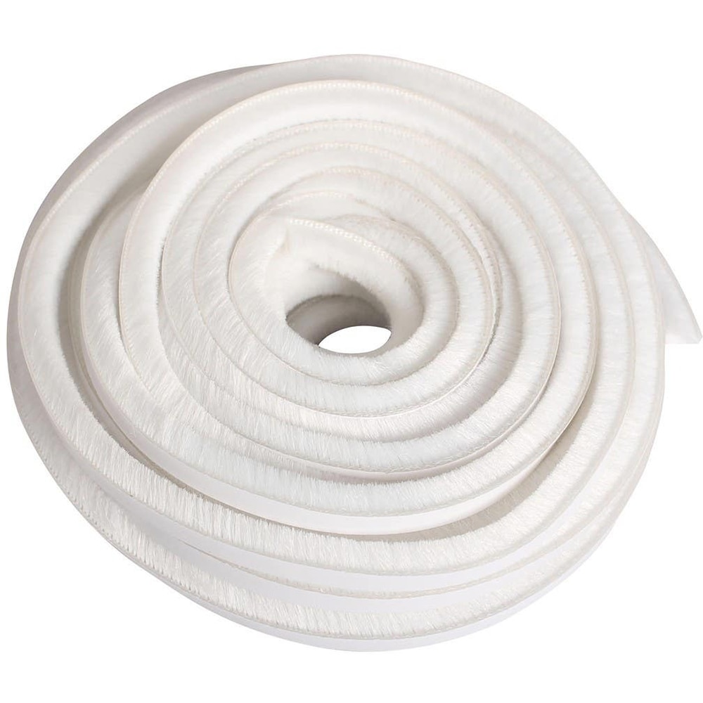 Banda de etansare cu perie autoadeziva DIALL, 6 x 5 mm, alb, 20 m