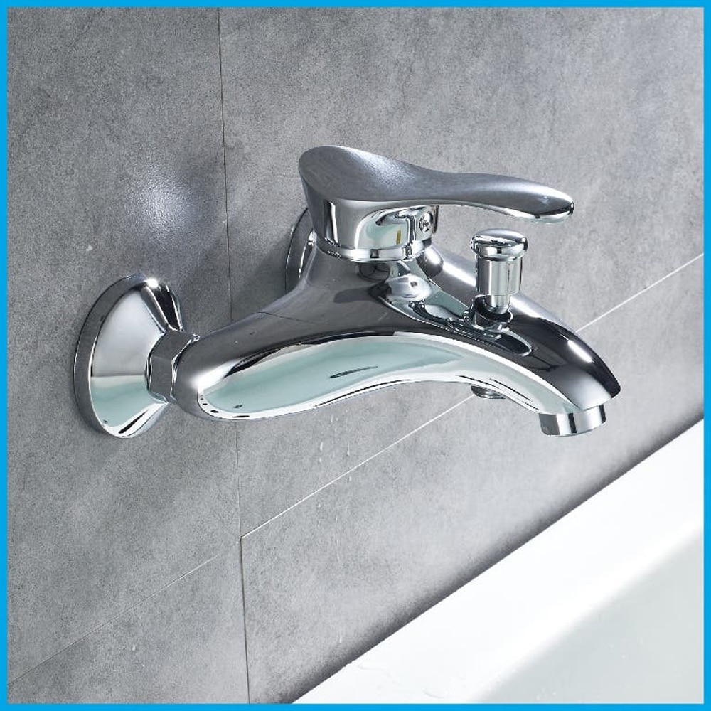 Baterie cada-dus GOODHOME Sopot, metal, crom