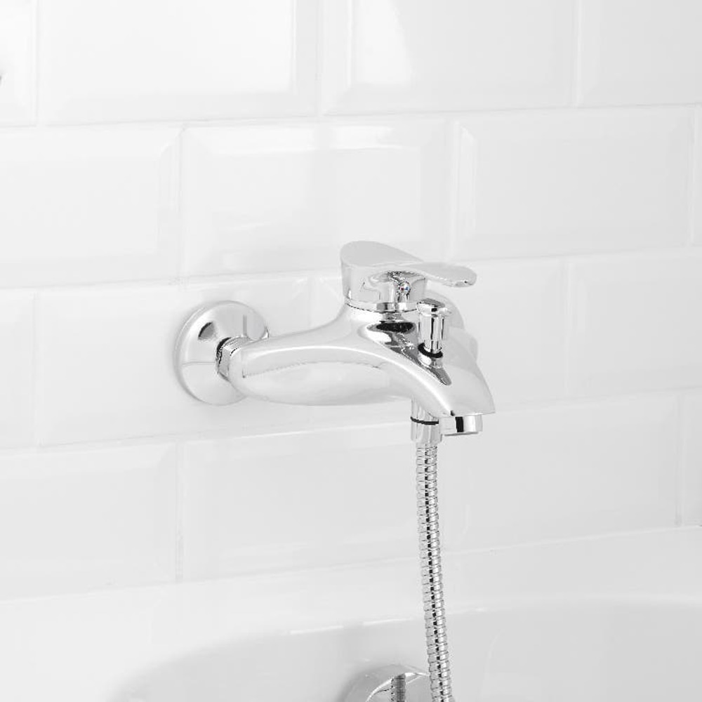 Baterie cada-dus GOODHOME Sopot, metal, crom