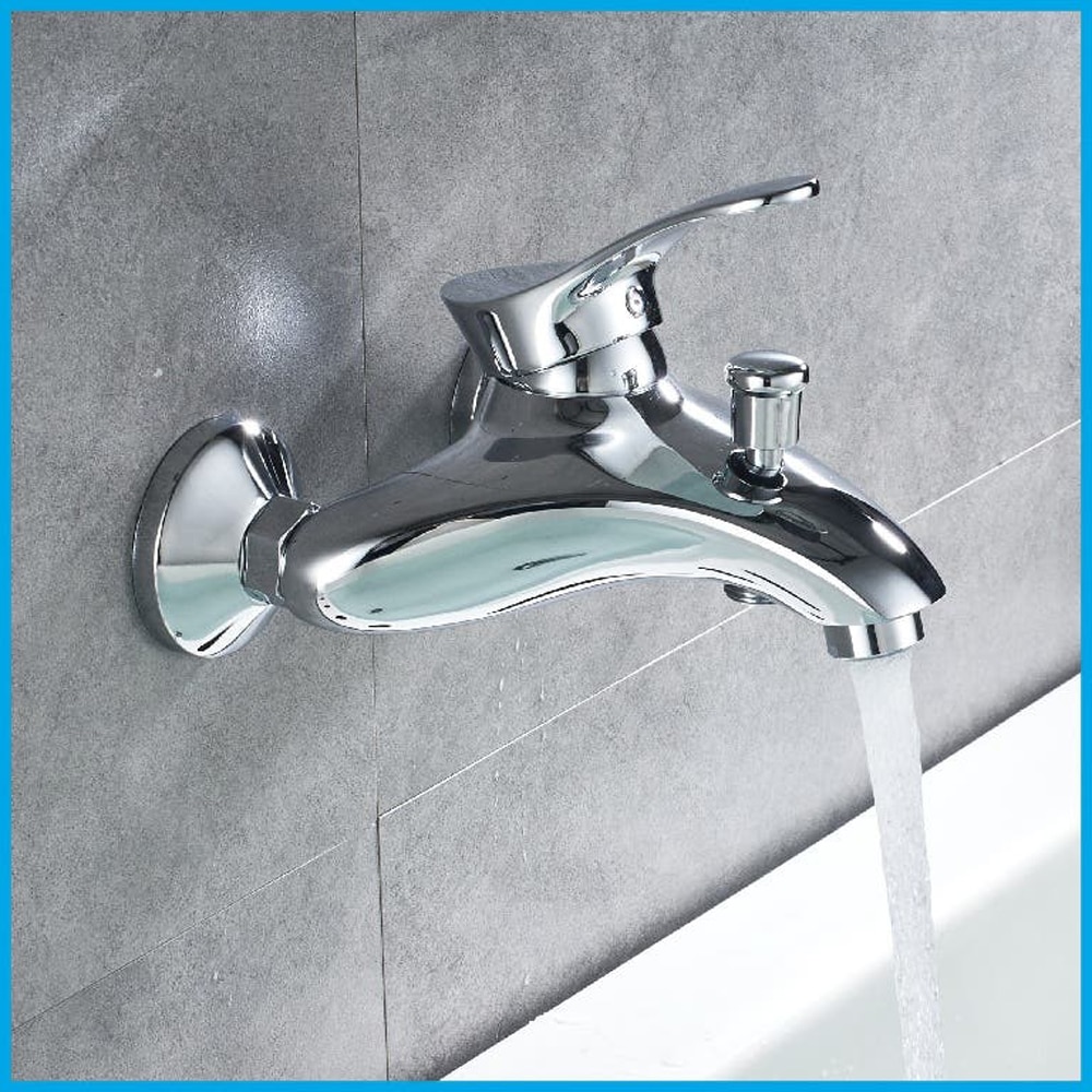 Baterie cada-dus GOODHOME Sopot, metal, crom