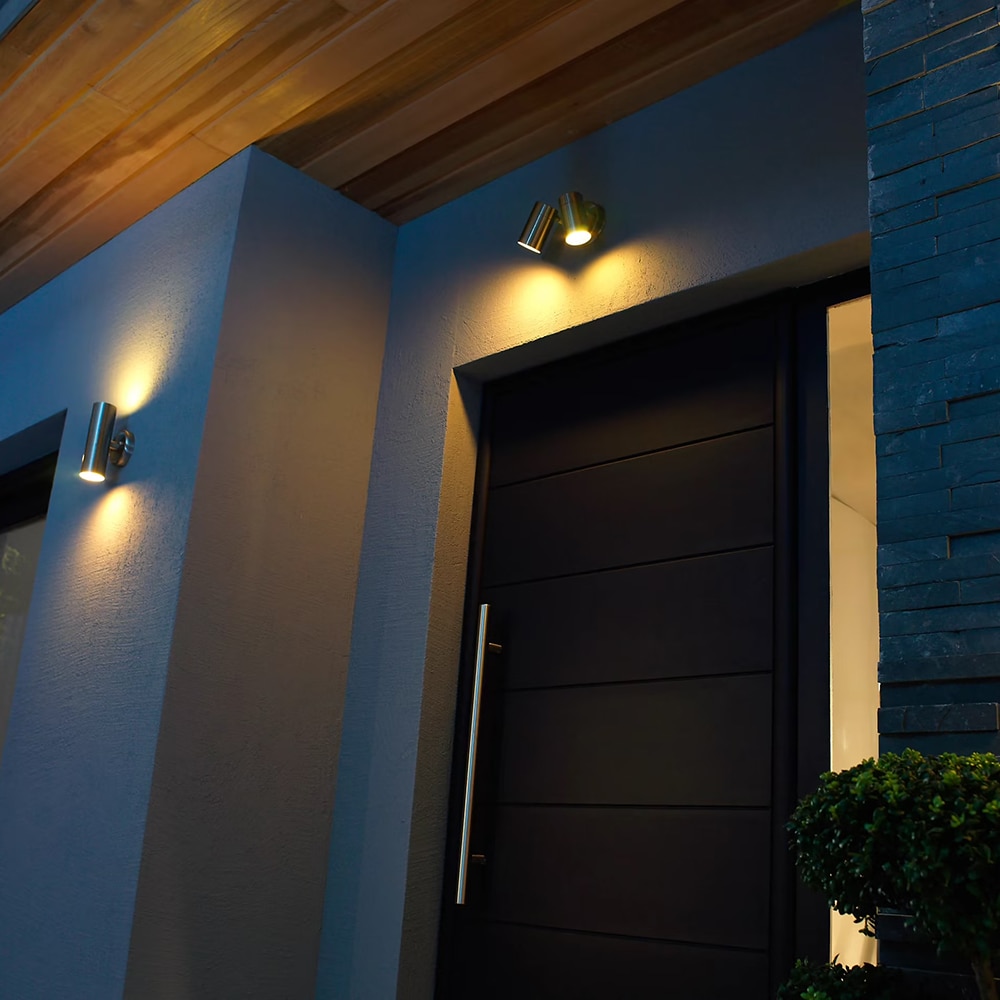 Aplica exterior LED BLOOMA Candiac, 2 x 5.5W, 380lm, IP44, crom