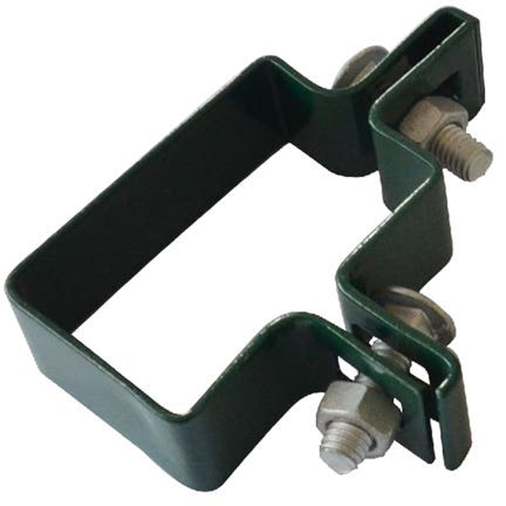 Piesa de fixare gard Blooma, dreptunghiulara de colt, 6x4 cm, otel