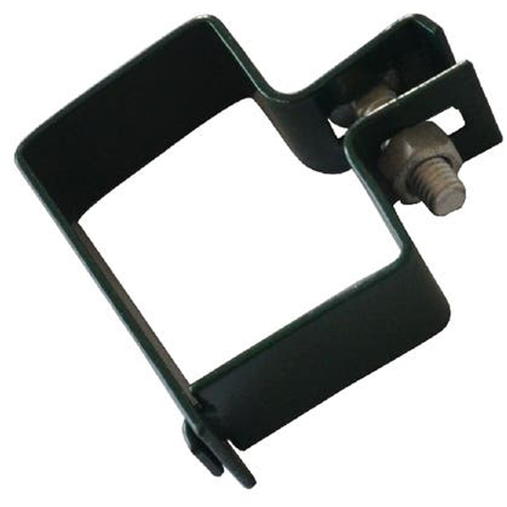 Piesa de fixare gard Blooma, dreptunghiulara pentru capat, 6x4 cm, otel