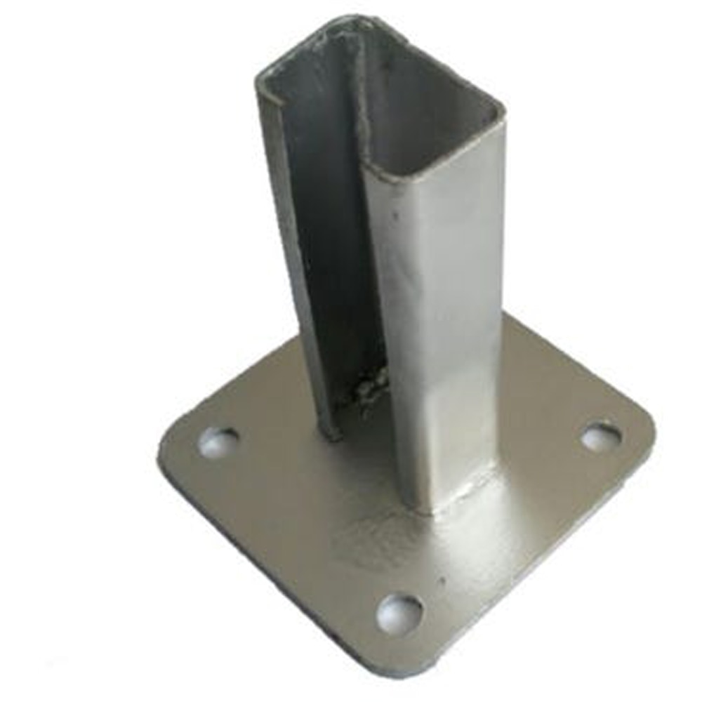 Baza fixare stalp Blooma, 6x4 cm, otel zincat