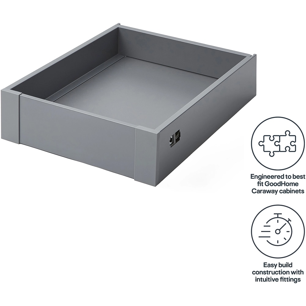 Front usa GOODHOME Soto, aluminiu, 35.5 x 10,5 x 1.3 cm, gri