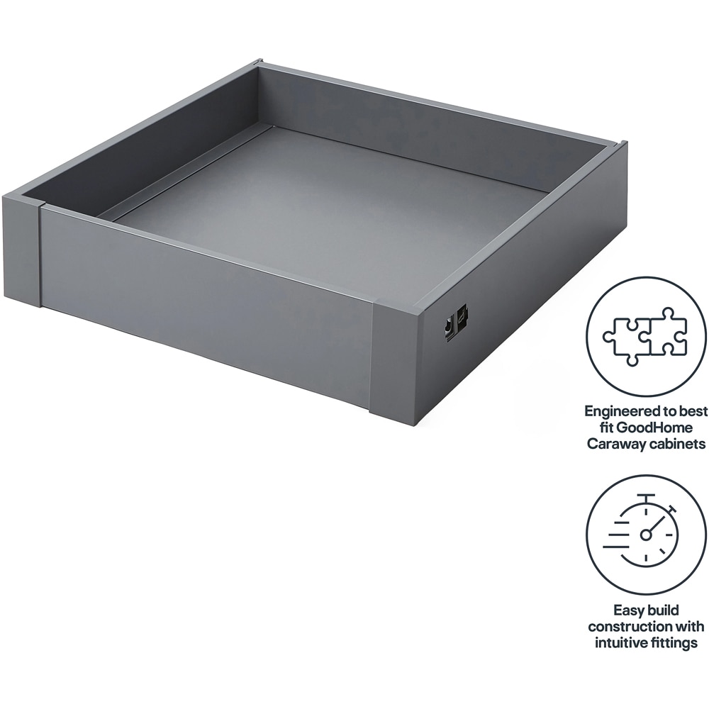 Front usa GOODHOME Soto, aluminiu, 45.5 x 10.5 x 1.3 cm, gri