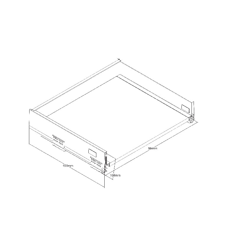 Sertar GoodHome Soto, 60 cm, antracit