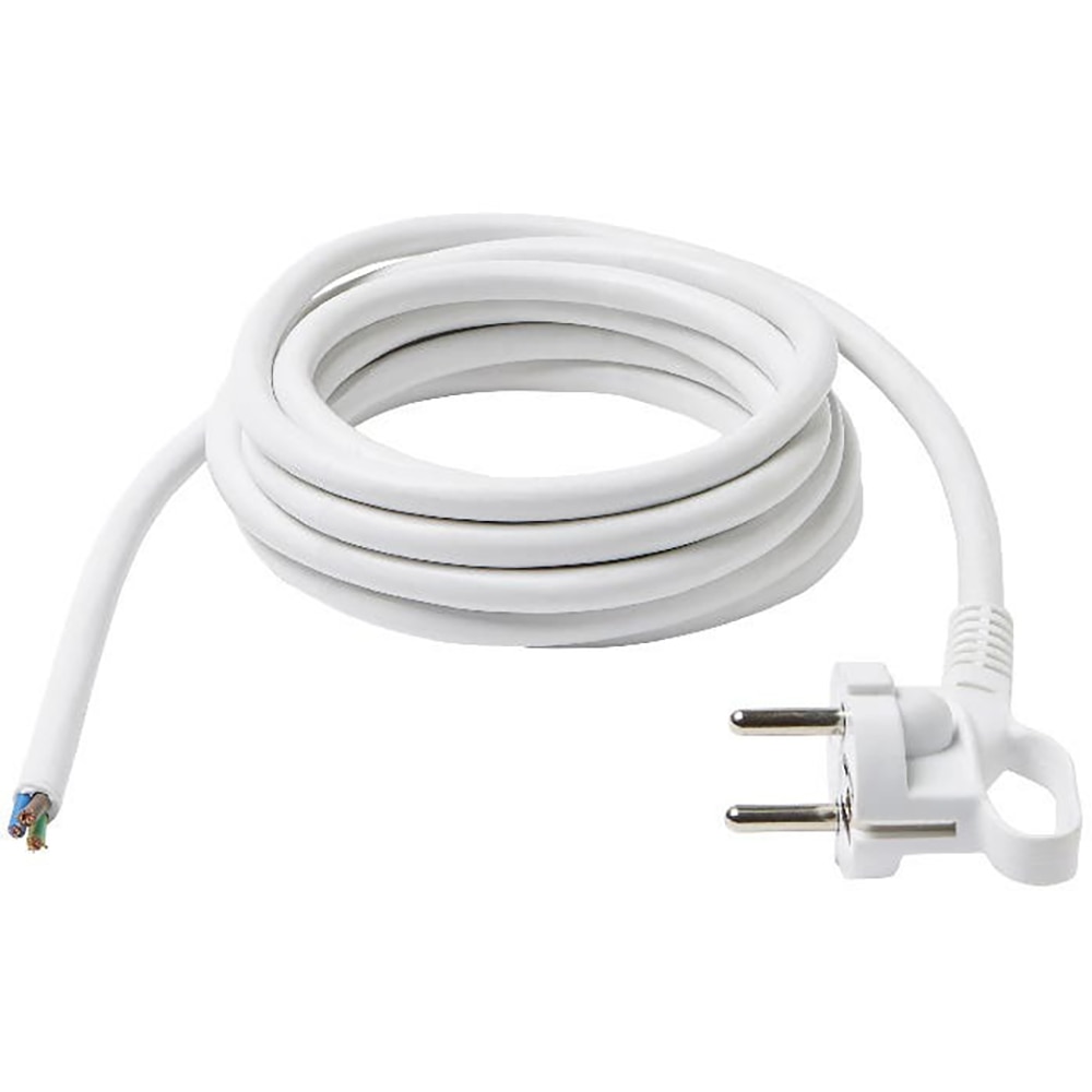 Cablu de schimb pentru aparate cu impamanatare DIALL H05VV-F, 1.5 mmp x 3 m, alb