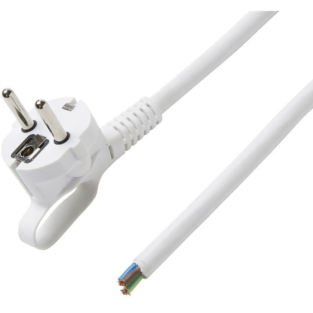 Cablu de schimb pentru aparate cu impamanatare DIALL H05VV-F, 1.5 mmp x 3 m, alb